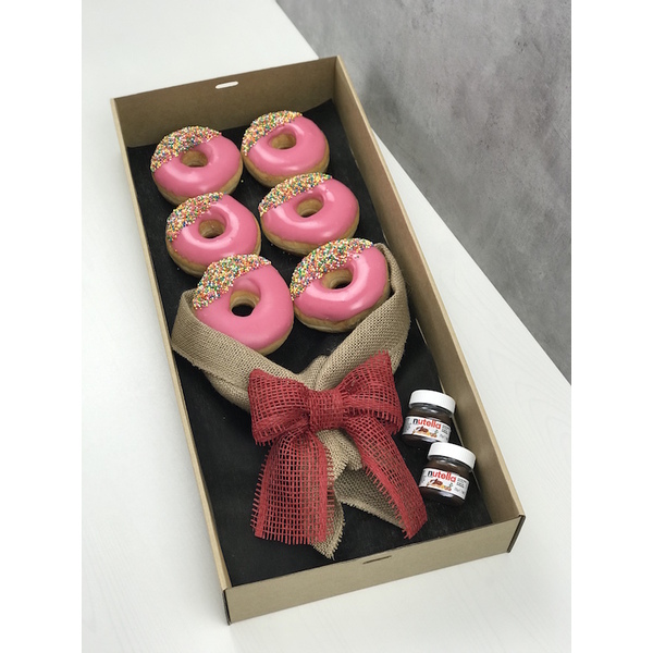 Pink Iced Donut Bouquet